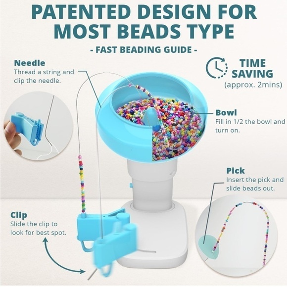 Brand New Electric Bead Spinner Fast Beading Necklace & Bracelet Jewelry Maker - Picture 7 of 14
